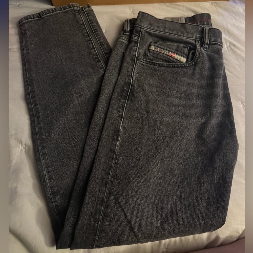 Diesel Men's Slim Jeans in Charcoal Black Wash